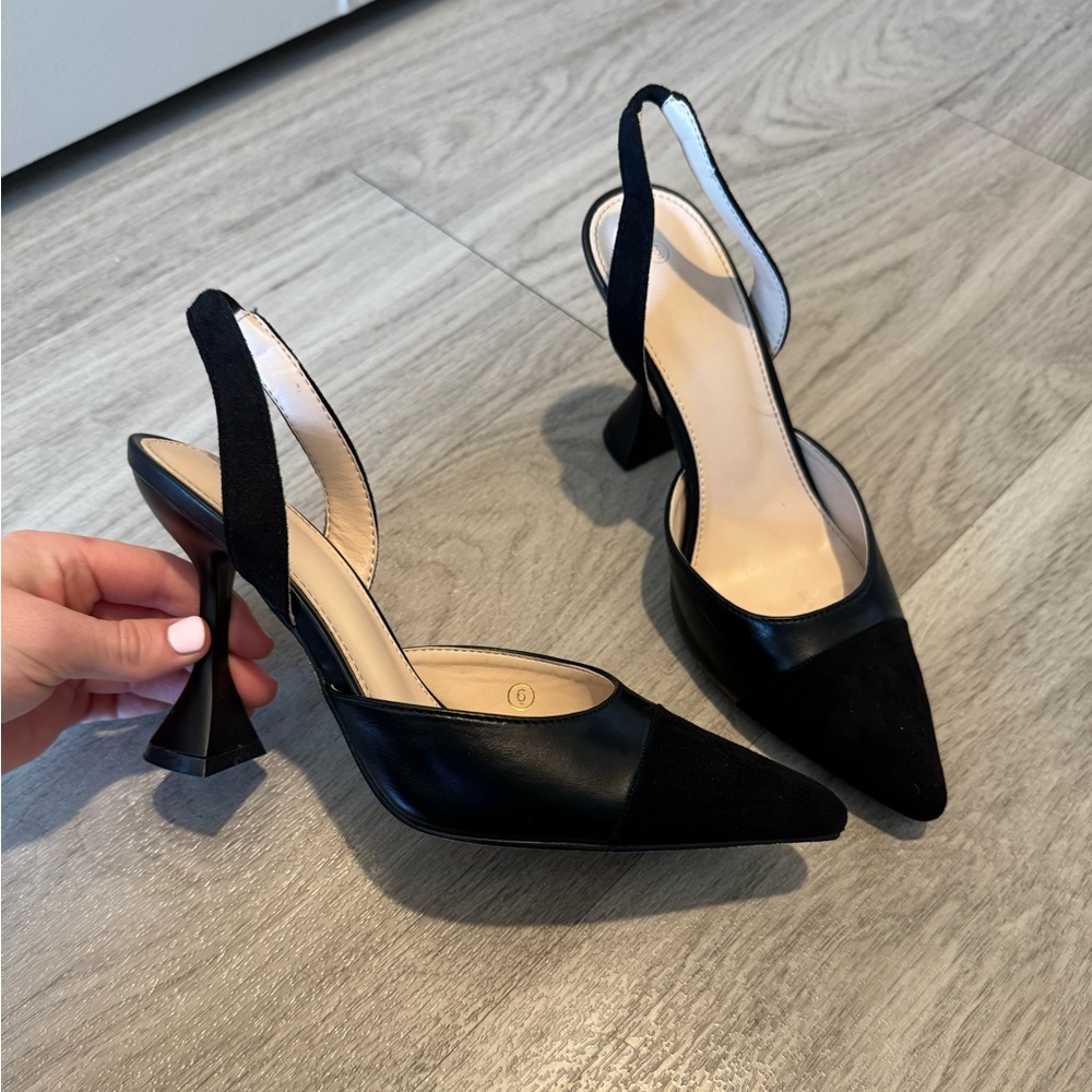 Pointed Toe Slingback Pumps